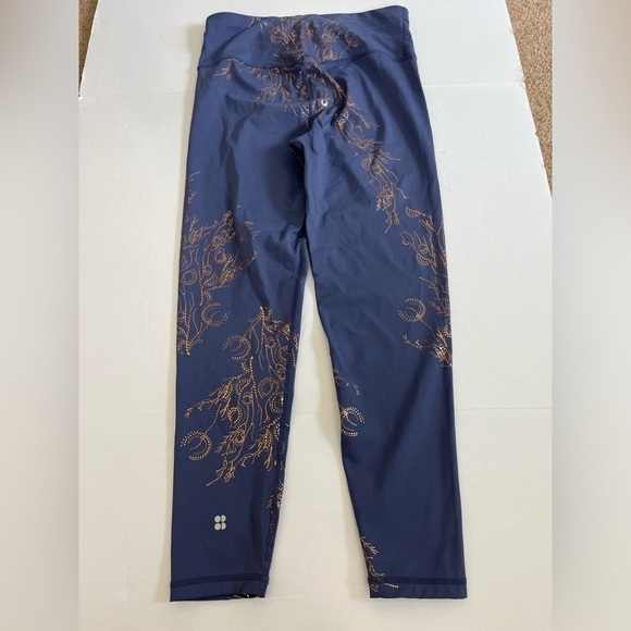 Sweaty Betty Goddess 7/8 Leggings Crown Blue Bronze Medium - Picture 2 of 7